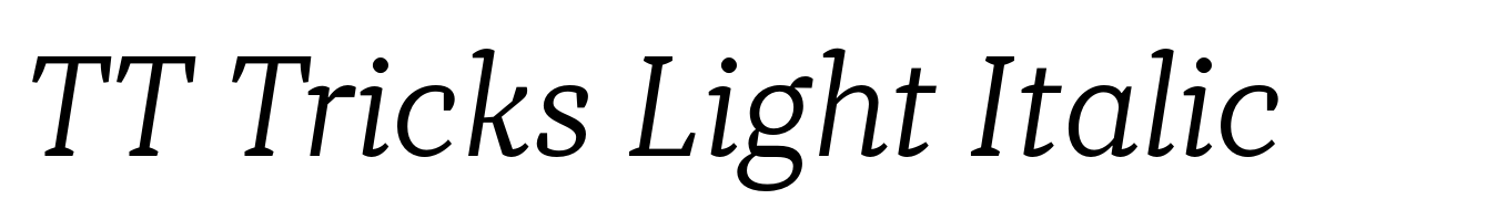 TT Tricks Light Italic